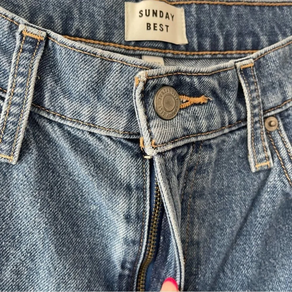 ❌SOLD ❌Sunday Best Go Off Road Dad Jean Baggy Loose 90s jeans  Med Blue size 28 - Picture 5 of 12